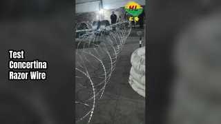 how to test the concertina razor wire after extended?