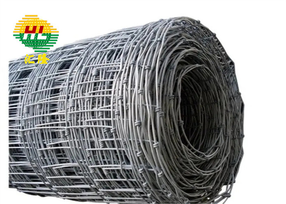 Silver 25m-200m Galvanized Farm Fence Hinge Joint Wire Mesh In Bulk