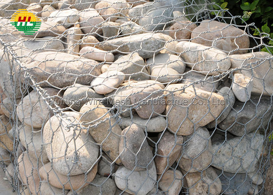 2*1*1m Gabion Wire Mesh Boxes Hot Dipped Galvanized filled with rocks