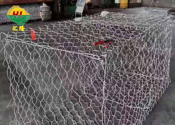 2*1*1m 80*100mm Aperture Gabion Basket With Rocks