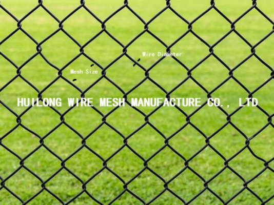 3.5mm Soccer Court Chain Link Wire Fence Pvc Coated Or Galvanized 10ft High
