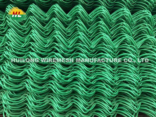 2.0mm/2.8mm Green Color PVC Diamond Mesh Fencing In Stock
