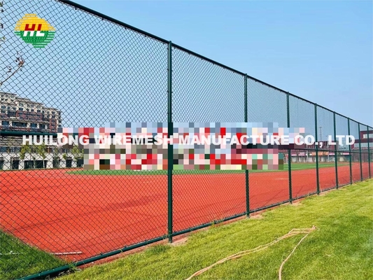 3.55mm 4" Tennis Court Chain Link Fencing Pvc Coated Or Galvanized