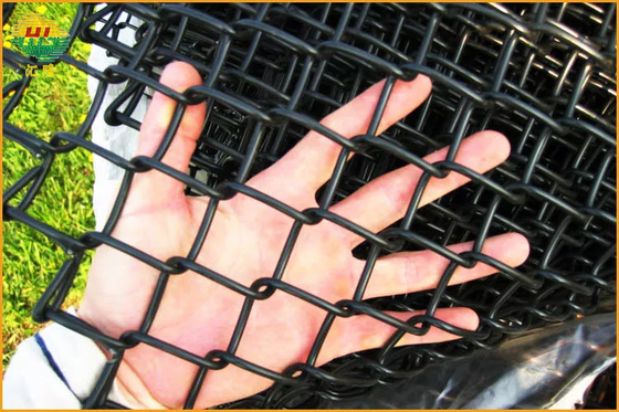 1.5mX30m 13 Gauge Chain Link Wire Mesh Fence Black PVC Coated