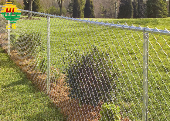 4ft High Chain Link Wire Fence Stretched On Commercial Or Industrial Frame