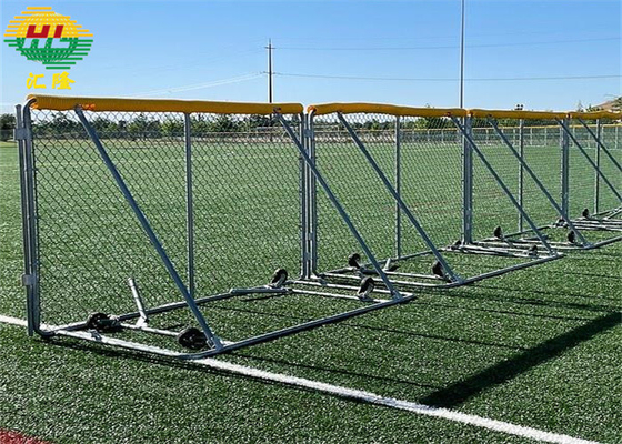 Sports Field 6m Height Gi Chain Link Fencing 1.8mm Wire Diameter
