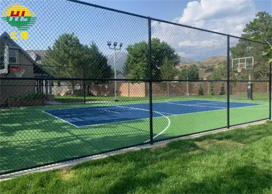 Sports Field 6m Height Gi Chain Link Fencing 1.8mm Wire Diameter