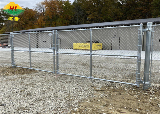 6.3 Ft High Cyclone Mesh Fencing Residential Hot Dipped Galvanized With Gate