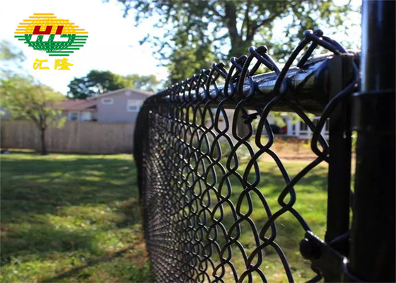 1.5mX30m 13 Gauge Chain Link Wire Mesh Fence Black PVC Coated
