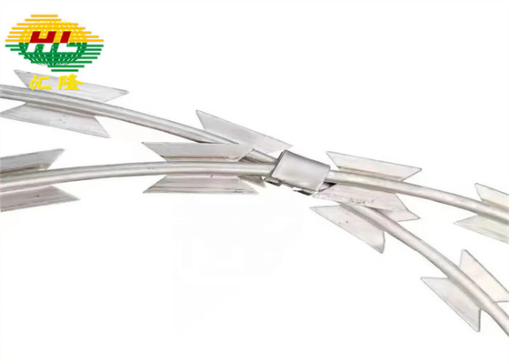Hot Dipped Galvanized Flat Style Concertina Barbed Wire High Strength