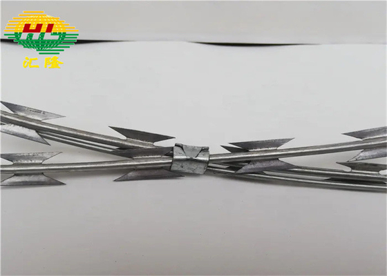 Stainless Steel Astm Concertina Wire Fence Enhanced Security With 3 Clips Per Spiral