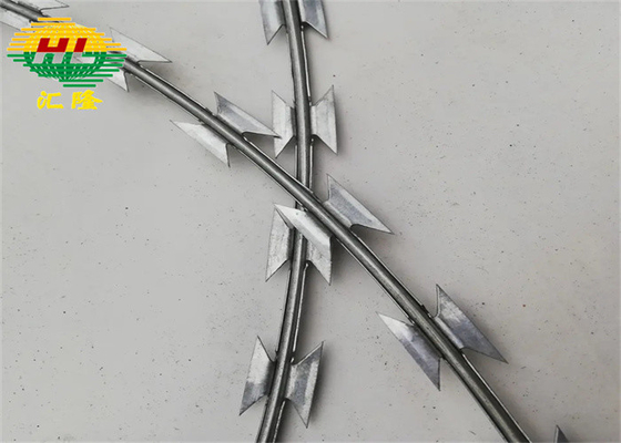 450mm Concertina Fence Hot Dipped Galvanized Steel High Tensile Blade Safety 5 Clips