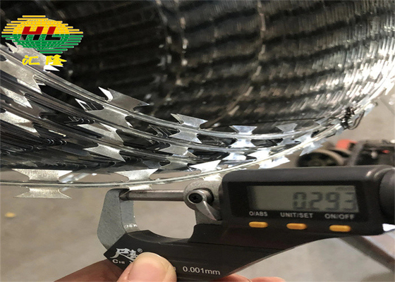 Crossed 500mm Coil Stainless Steel Concertina Wire For Private Land