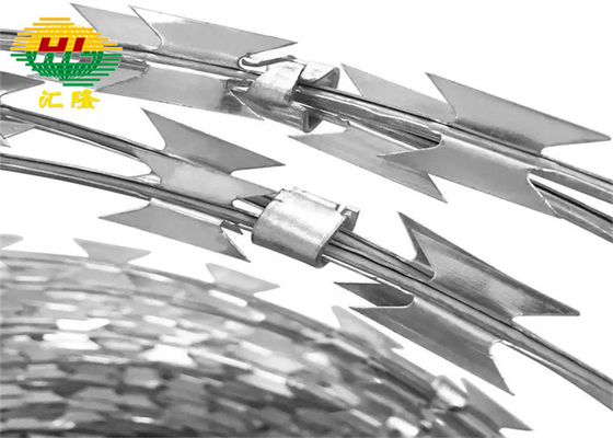 Bto-22 450mm Coil Galvanized Concertina Barbed Wire Security Razor Wire Rustproof
