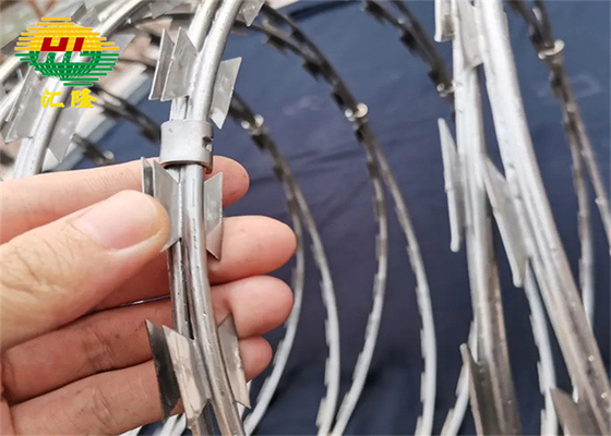500mm Diameter Razor Coil Fencing For Airports / Government Buildings