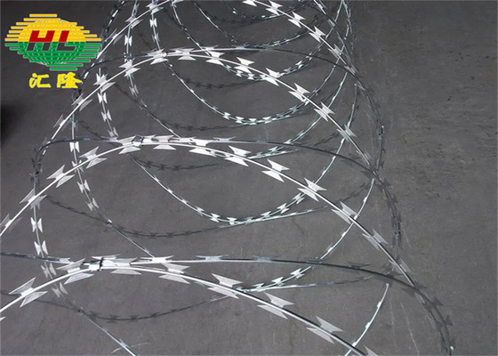 240g/M2 Zinc Coated Concertina Barbed Wire 2.5mm Diameter