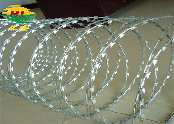 Crossed 500mm Coil Stainless Steel Concertina Wire For Private Land