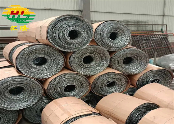 Flat Style Galvanized Razor Blade Barbed Wire 450mm Coil Acid Resistance