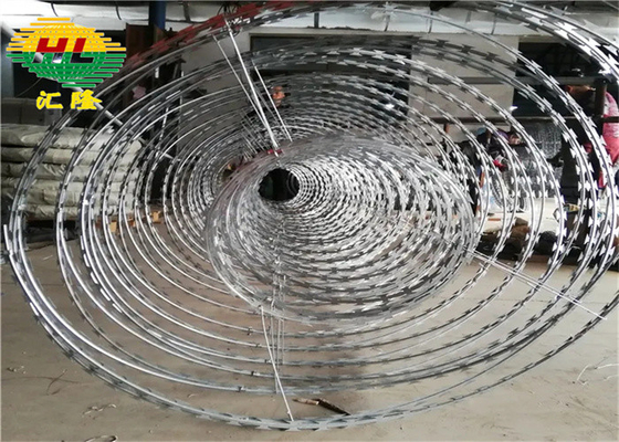 10m Concertina Razor Wire Fence Hot Dipped Galvanzied Pvc Coating