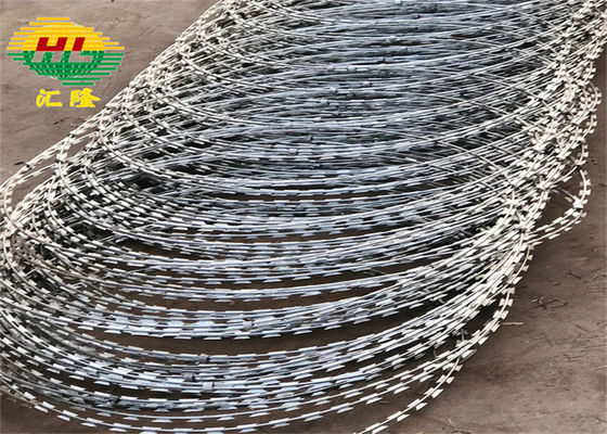 Astm  Concertina Barbed Wire Fencing Single Coil Blade Type With Clips