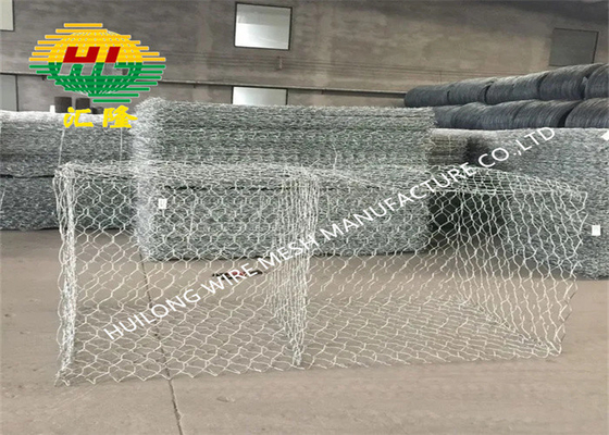 2.7mm / 3.4mm Hexagonal Gabion Basket Wire Mesh 2x1x1 80x100