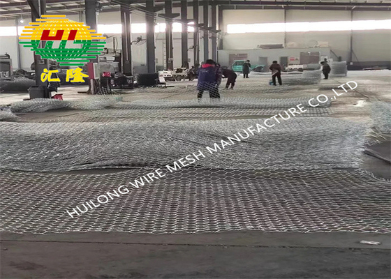 Huilong Hot Dipped Galvanized Mesh Gabion Box Wire Mesh 2.7mm 3.4mm 8x10cm