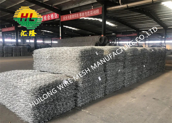 2.7mm / 3.4mm Hexagonal Gabion Basket Wire Mesh 2x1x1 80x100