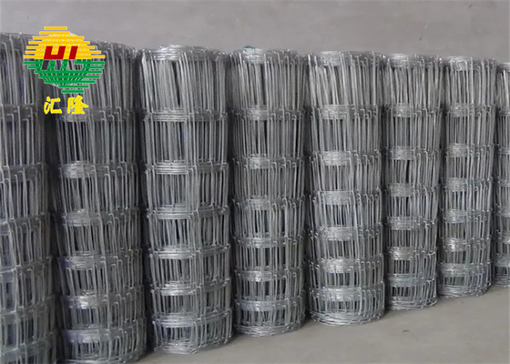 Silver 25m-200m Galvanized Farm Fence Hinge Joint Wire Mesh In Bulk