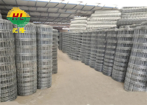 High Tension Hinge Joint Wire Mesh Galvanized Farm Grassland Fence