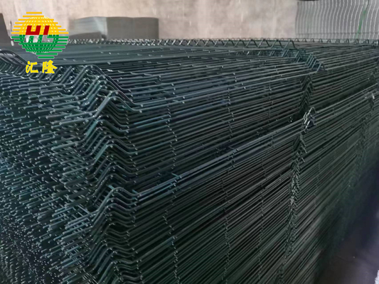 Green Pvc Coated 3d Curve Fence 2.5m Length 50*100mm Mesh