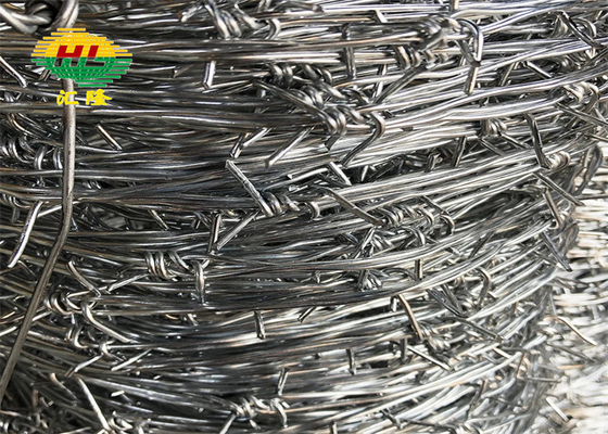Double Twisted Galvanized Barbed Wire Hot Dipped 1.5mm 200m Roll