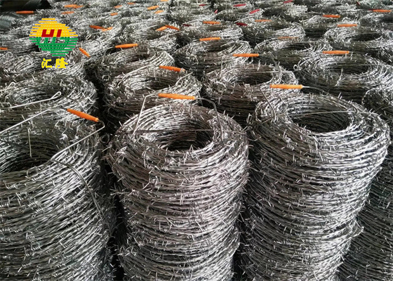 Double Twisted Galvanized Barbed Wire Hot Dipped 1.5mm 200m Roll