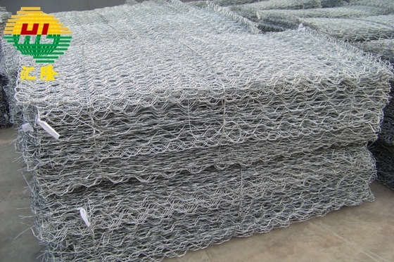 Galfan Wire Stone Cages Hot Dipped Galvanized Retaining Wall