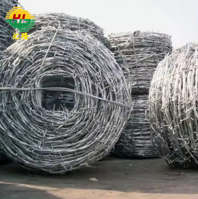 Coated Hot Dipped Galvanized Barbed Wire Customizable Length Per Coil 10-200m