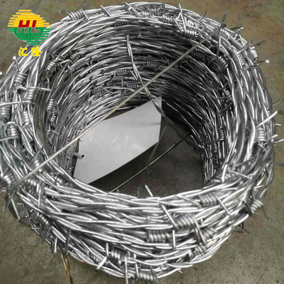 2mm*2mm Thickness Galvanized Steel Barbed Wire Protective Use