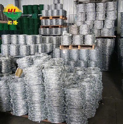 Low Carbon Steel Galvanized Barbed Wire Sharp Sliver Anti Theft