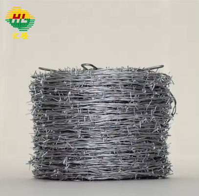 Low Carbon Steel Galvanized Barbed Wire Sharp Sliver Anti Theft