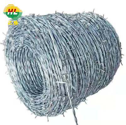 Low Carbon Steel Galvanized Barbed Wire Sharp Sliver Anti Theft