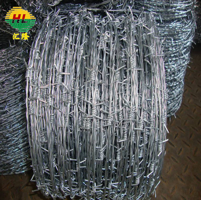 350mm Coil Diameter Galvanized Barbed Wire Corrosion Resistance