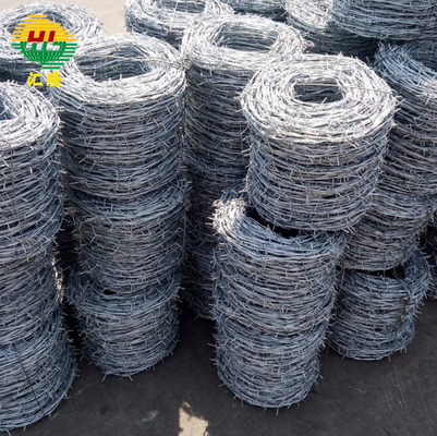 350mm Coil Diameter Galvanized Barbed Wire Corrosion Resistance