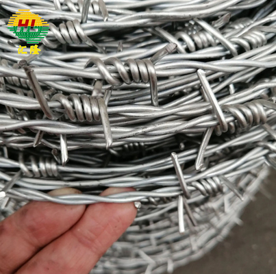 10-200m Length Per Coil Galvanized Barbed Wire Protection Customizable