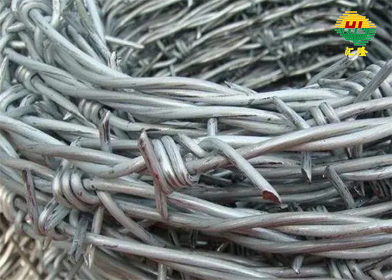 Double Twisted Galvanized Iron Barbed Wire 200m Length Roll