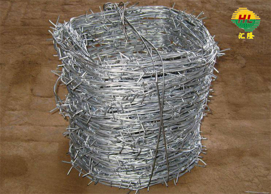 Hot Dipped Galvanized Barbed Wire 25kg Weight Each Roll