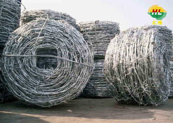 Double Twisted Galvanized Iron Barbed Wire 200m Length Roll