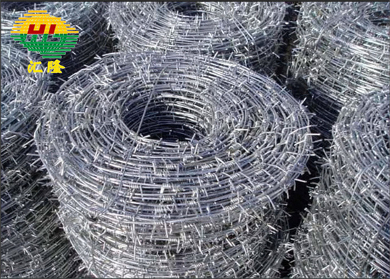 Secure Galvanized Barbed Wire Metallic 25kg Roll