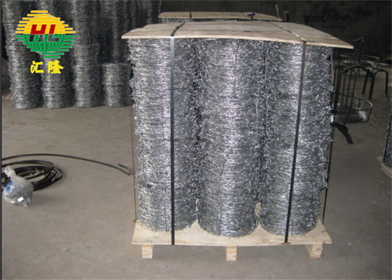 Secure Galvanized Barbed Wire Metallic 25kg Roll