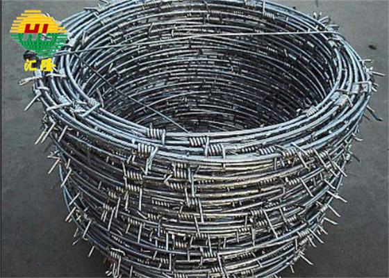 Secure Galvanized Barbed Wire Metallic 25kg Roll