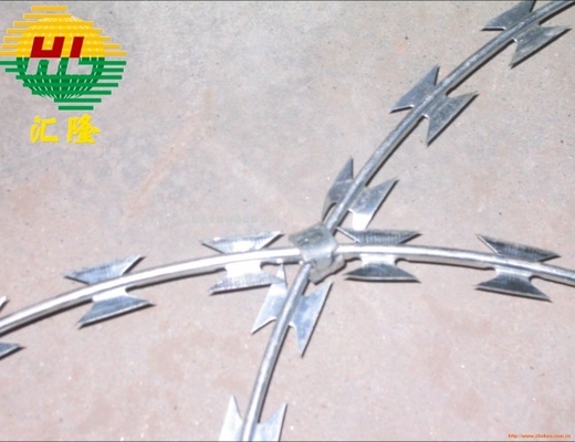 Hot Dipped Galvanized Security Razor Barbed Wire Fencing For Prison