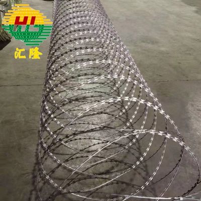 Ukraine  Use Galvanized 1000mm BTO16 BTO18 Galvanized Razor Barbed Wire Fence