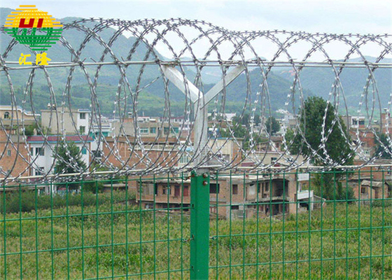 Galvanized BTO-16 Conertina Razor Wire For Critical Infrastructure